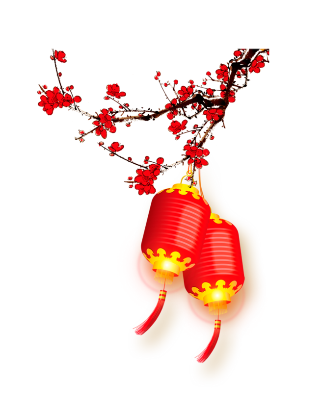 過年,燈籠,梅花(658&times;822)
