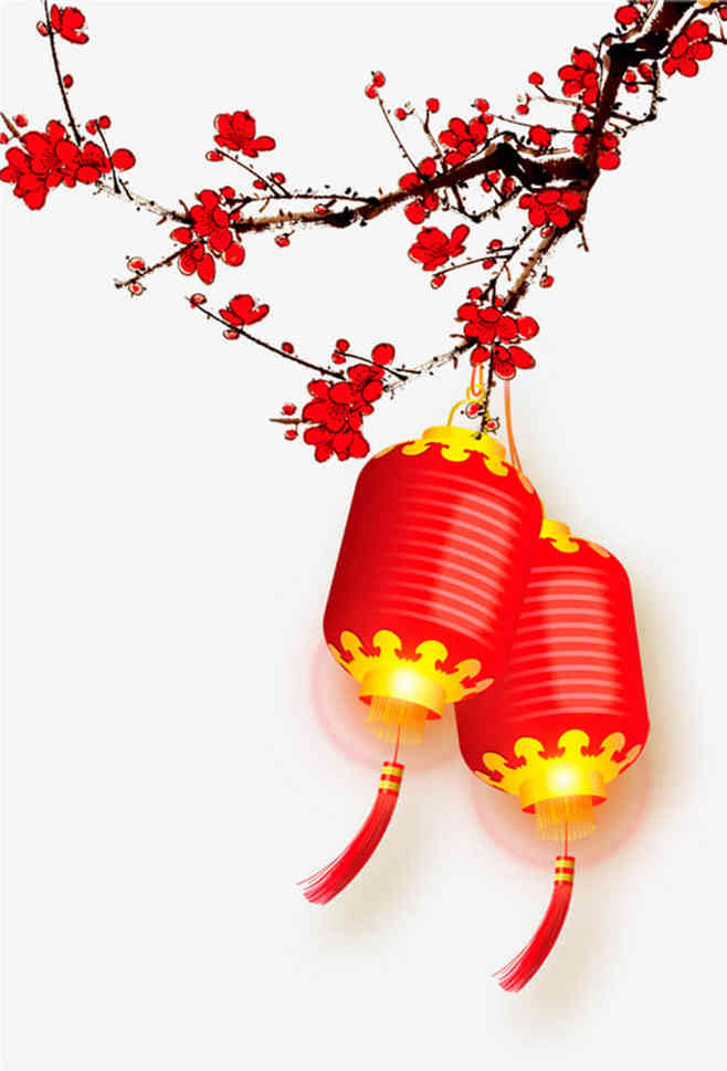 燈籠紅梅喜慶中國(guó)風(fēng)