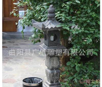 【廣信雕塑廠家熱銷仿古青石日式燈籠戶外庭院塔園林石雕家居擺件來圖可定制高1米】 - 產品庫