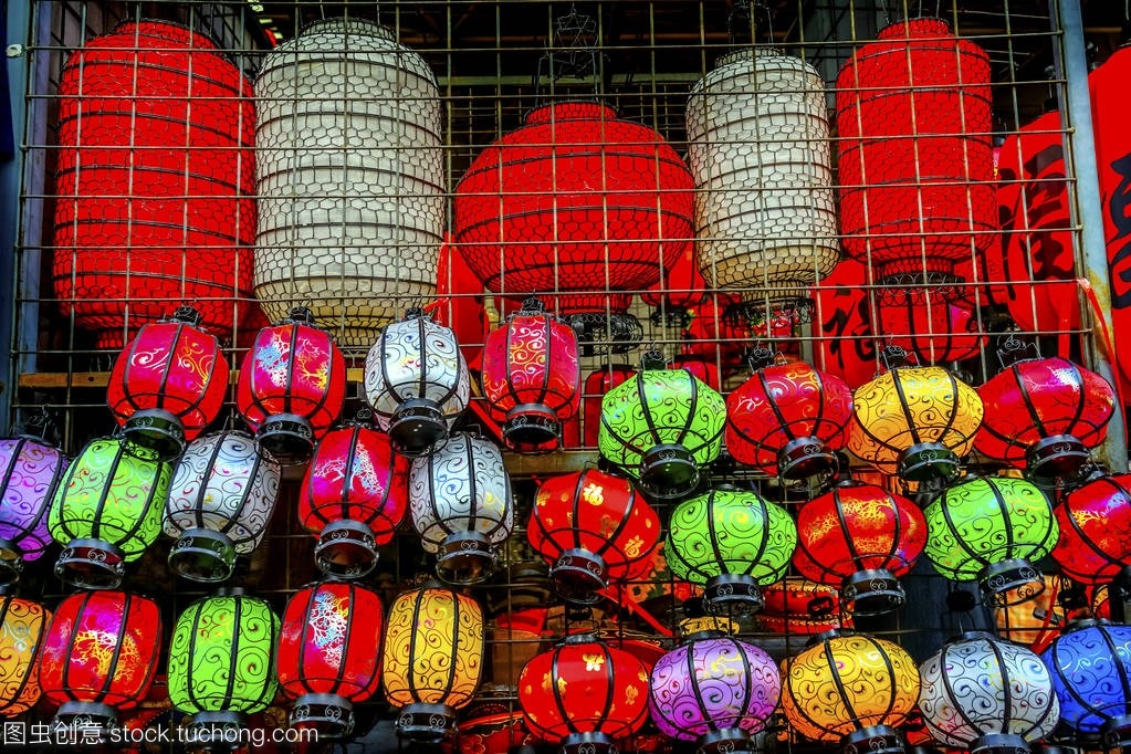 七彩中國紙燈籠 Panjuan 跳蚤市場北京