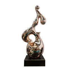 深圳樹脂雕塑廠供應樹脂電鍍抽象簡約工藝品量大從優歡迎訂制